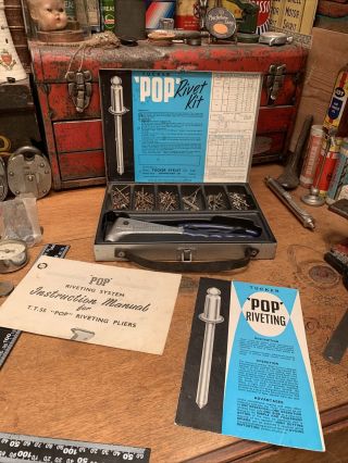 Tucker Tt55 Pop Rivet Gun In Case Vintage