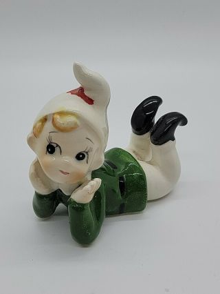Vintage Ceramic Porcelain Elf Pixie Gnome Figurine