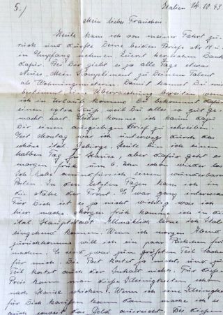 Translated Feldpost Letter - Field Police Italy - Former Africa Corps 1943