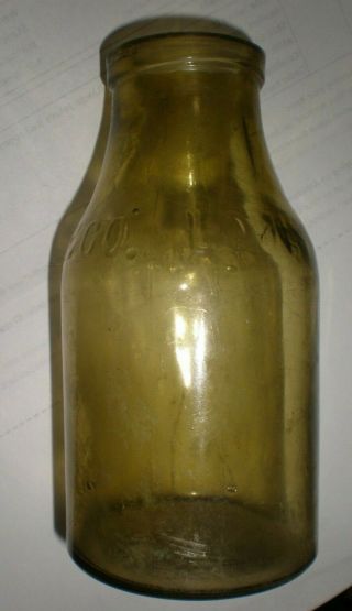 J.  M.  Clark & Co.  Louisville Ky.  Vintage Olive Green Pickle / Fruit Jar Pre 1900?