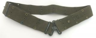 Vintage Wwii Us Army Military Od Green Pistol Belt 44 " (b8)