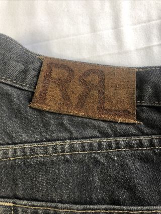 Vintage Double Rl Rrl Ralph Lauren Jeans Size 38x32 Made Usa Dark Gray 90s Skate