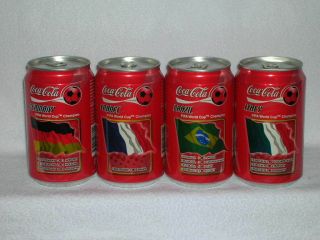 Very Rare Coca Cola Cans Set World Cup From Cambodia -