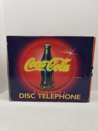 1995 Coca Cola Disc Telephone Blinking Neon Musical Coke Phone 16x12
