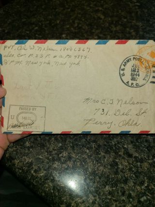 First Special Service Force Black Devils Brigade Letter - Italy 7/20/44