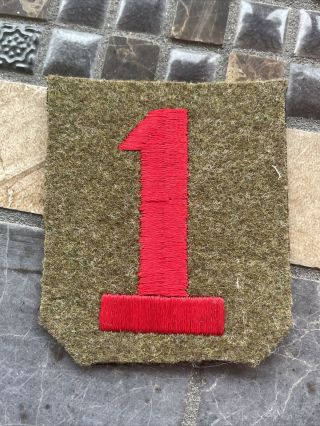 British Theater Made 1st Infantry Division Patch On Wool