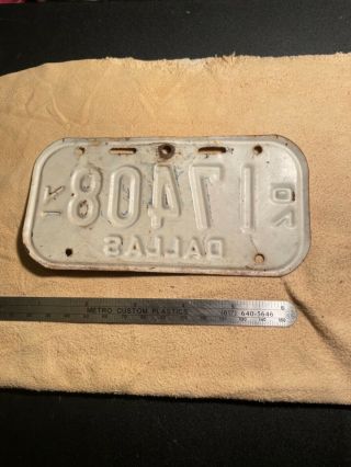 1970 Texas motorcycle license plate 17408 rough but ready 2