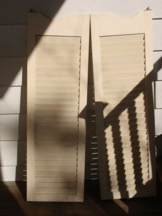 A Vintage Bar Room Or Kitchen Loovered Swing Doors 48 X 14.  75 Inches