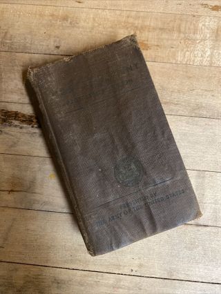 1942 Wwii Us Army Testament Pocket Bible Protestant Ver.  Roosevelt Military
