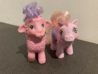 Vintage G1 My Little Pony Baby Fleecy Woolly Sheep Mlp Baby Pony And Pretty Pal