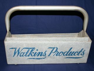 Vtg Aluminum Watkins Products Carrier Tote Salesman Display 15 X 8 X 10