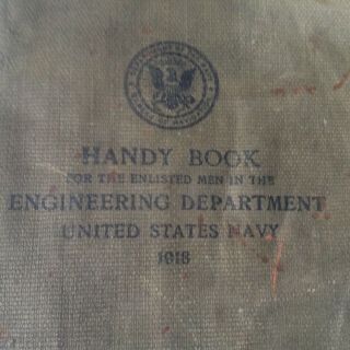 WW1 1918 Handy Book - Engineering Dept.  U.  S.  Navy 2