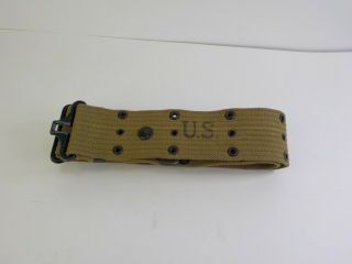 Ww2 Us Army Web Pistol Utility Belt Gear Khaki War Military