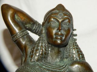 Agathon Leonard Egyptian Revival Slave Girl Art Nouveau Bronze Sculpture.
