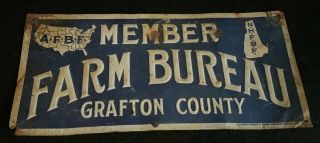 Rare Antique Hampshire Farm Bureau Sign