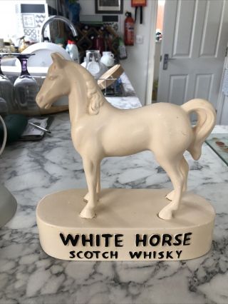 Rare Small White Horse Scotch Whiskey - Advertising Few Scratches On Head