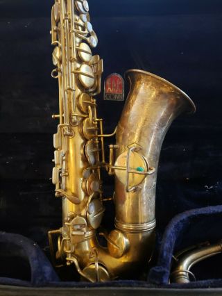 Vintage CG Conn Alto Saxophone W/ Case 3