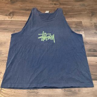 Vintage Stussy Tank Top Shirt Old School From 1990s