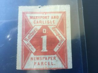 Maryport & Carlisle Railway: 1d Newspaper Parcel Stamp - Item