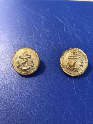 Set Of 2 Ww2 German Navy Buttons.  Origin Unknown