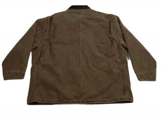 Vintage Carhartt Chore Coat Blanket Lined Work Jacket Brown Corduroy Sz 4XL USA 2
