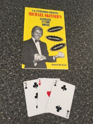 (d) Vintage Closeup Card Magic Trick Ultimate 3 Card Monte By Michael Skinner