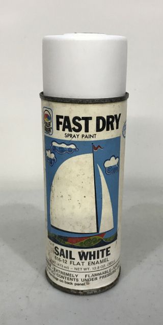 Vintage Fuller O’brien Spray Paint Can Fast Dry Sail White W/paper Label