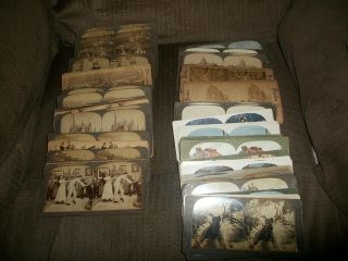Vintage Stereo Viewer Stereoscope And 90 Cards