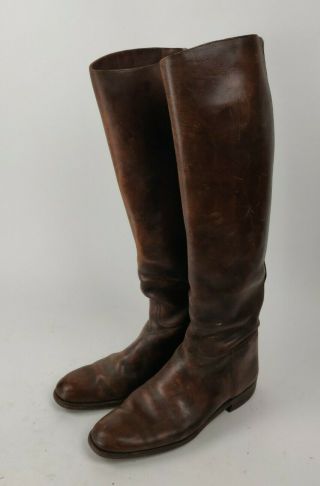Wwi Ww1 Or Post British Made Army Cavalry Officer Leather Boots Peal & Co London