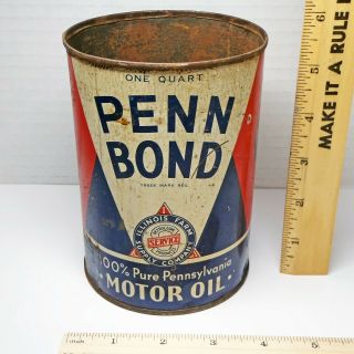 1920s Rare Pennsylvania Penn Bond Motor Oil Illinois Farm Supply Company