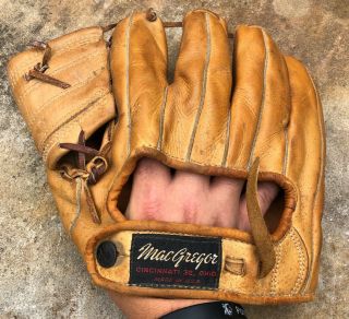 Vtg 1950s Bob Thomson Macgregor G108 Baseball Glove Mitt Cincinnati Ohio