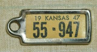 Dav 1947 Kansas Ks Keychain License Plate Tag Disabled American Veterans