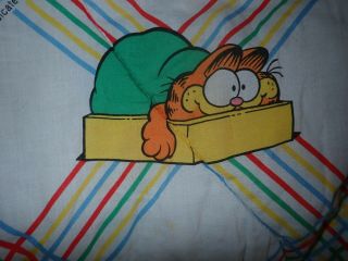 Vintage 1978 Garfield Cartoon Comic Comforter 62 x 84” TWIN Size Bed Spread 2