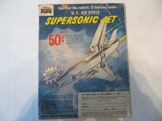 Vintage Sugar Pops Cereal Box - Sugar Pops Pete - Supersonic Jet Advertisement 2