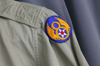 WW2 ERA Khaki Officer Uniform Shirt 8th Army Air Force Small 3