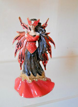 Jessica Galbreth Ltd.  Ed.  “mask Of Autumn” 4” Fairy Decorative Trinket Box Retir