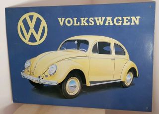 Vintage Volkswagen Beetle Metal Wall Sign