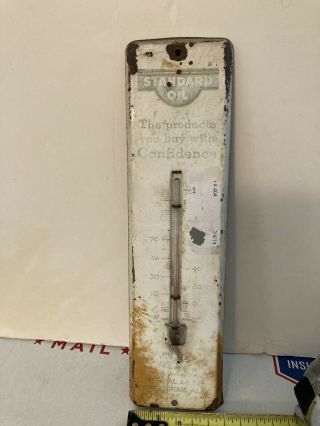 Old Birmingham Alabama Standard Oil Service Station Advertising Thermometer Sign
