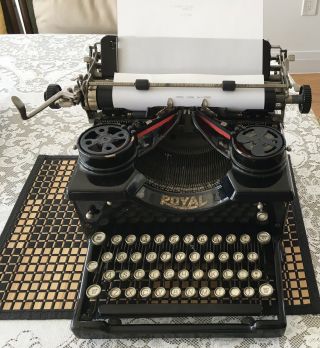 Antique Royal 10 Typewriter With Glass Sides Serial X - 940083 Ca - 1926