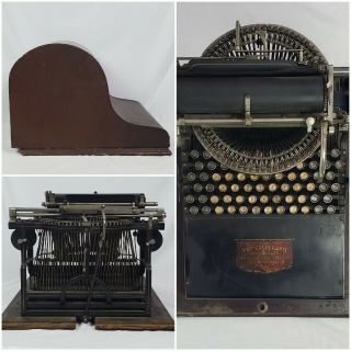 Antique 1882 Caligraph 2 Typewriter Rare Writing Machine & Case