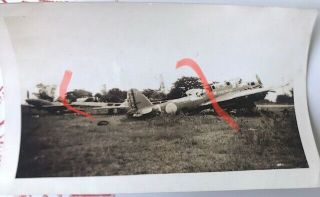 Wwii Photo Captured Wrecked Japanese Aircraft On Field