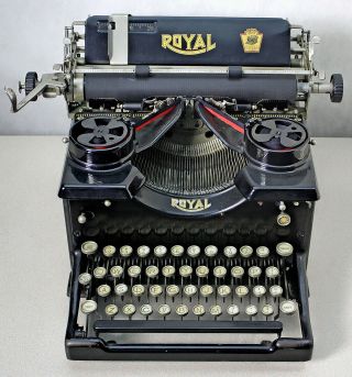 Royal Typewriter Model 10 Glass Panel Antique 2