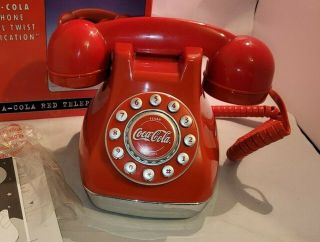 Vintage Coca Cola Red Desk Telephone Push Button