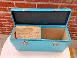 Vintage Platter - pak 45s Double Carrying Case - Holds 100 Records w/index cards 3
