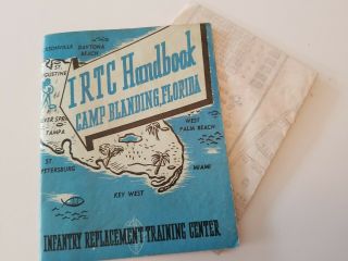 Irtc Handbook With Rare Map Insert Camp Blanding,  Fl - Us Army Booklet - Wwii