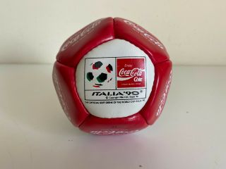 Italia ‘90 Coca - Cola Mini Soccer Ball World Cup 1990 Football - Good Cond.