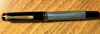 Rare Pelikan M250 Grey - Marbled Pen With A Unique 12c - 500 Gold Nib In Hef