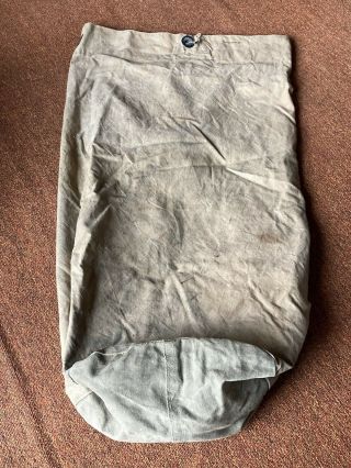 Wwii Era Early Us Army Khaki Canvas Duffel Bag - No Shoulder Strap Or Handle V2