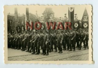Wwii German Allgemeine Elite Division Brown Shirt Members Parade In Nuremberg