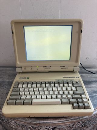 Vintage Zenith Data Systems Superport Laptop Computer Model Zwl - 300 - 10